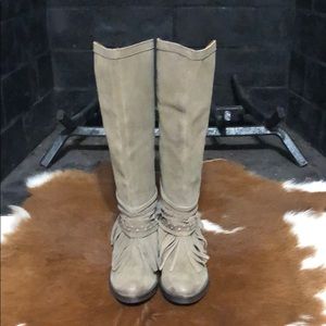 Naughty Monkey Fringe Boots. Size 6.